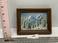 Small 4"x6” W. parks Framed Oil Painting