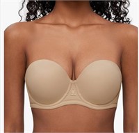 New (Size 36D) Women's Strapless Bra Padded Cup