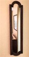 Elongated Wall Mirror in Wood Frame