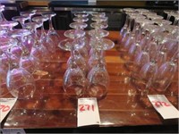 LOT, (10) WINE GLASSES IN THESE ROWS