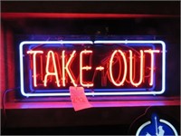 NEON "TAKE OUT" SIGN
