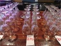 LOT, (10) WINE GLASSES IN THESE ROWS