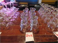 LOT, (20) DRINK GLASSES IN THESE ROWS