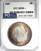 1883 Morgan PCI MS65+ Fantastic Color