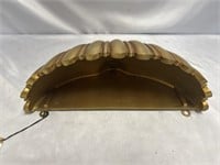 SHINY GOLD 15 INCH SCALLOPED MCM HANGING WALL
