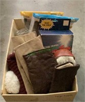 Box contains mostly winter items including