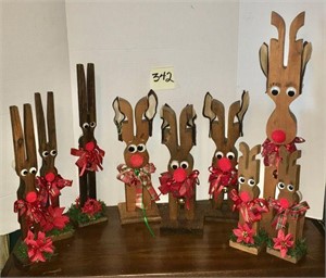 Wooden Reindeer Lot