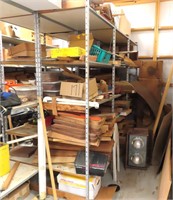 Double Section (2 Sides) Shelving and Contents