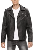 Fahsyee Leather Jackets for Men, Faux Bomber Jacke