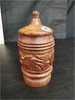 Wood Jar, Carved