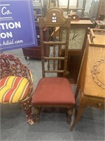 Red upholstered chair