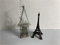 Eiffel Tower & Glass House Hanging Art