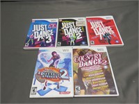 Lot of 5 Nintendo Wii Just Dance DDR2 Games