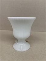 Milk glass Cleveland Ohio vase