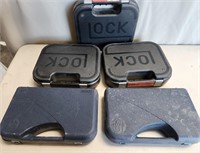 W - LOT OF 5 HAND GUN CASES (F1)