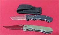 Folding Knives w/ Pocket Clips & 1 Nylon Sheath