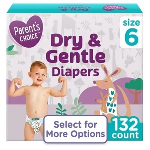 New Parent's Choice Dry & Gentle Diapers Size 6