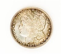 Coin 1878(P) 8 TF Morgan Silver Dollar-Gem BU
