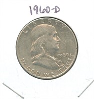 1960-D Franklin Silver Half Dollar