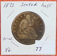 1873 Seated Half with arrows