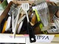 Kitchen utensils - paring knives - salad tongs -