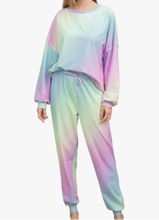 NEW (2) Womens Tie Dye Pajama Sets Size S