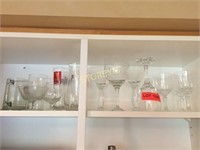 Top Row of Assorted Glasswares