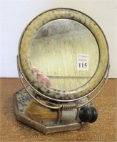 Antique Folding Shaving Mirror & Brush