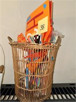 WICKER WASTE BASKET WITH HAPPY BIRTHDAY AND MORE
