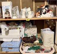 Shelf Contents - Christmas Decor, Bows & More