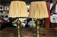 Pair of Heavy Lamps w/shades