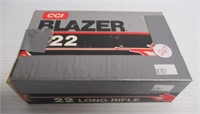 (500) Rounds of CCI blazer 22LR in box.