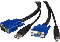 NEW 10FT 2-in-1 Universal USB KVM Switch Cable