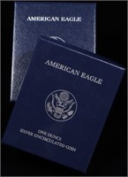 2011-W & 2012-W UNC AMERICAN SILVER EAGLES W/ COA