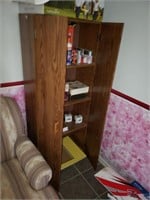 Pressed Wood Dark Brown Cabinet