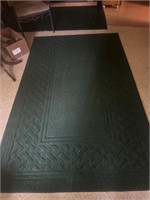 3qty Green Area Rugs
