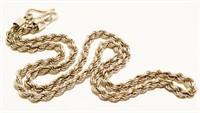 Heavy Twisted 24" 925 Silver Rope Necklace 55g
