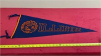 Vintage University Of Illinois Pennant