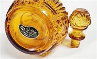 ROSSINI EMPOLI, ITALY AMBER GLASS DECANTER BOTTLE