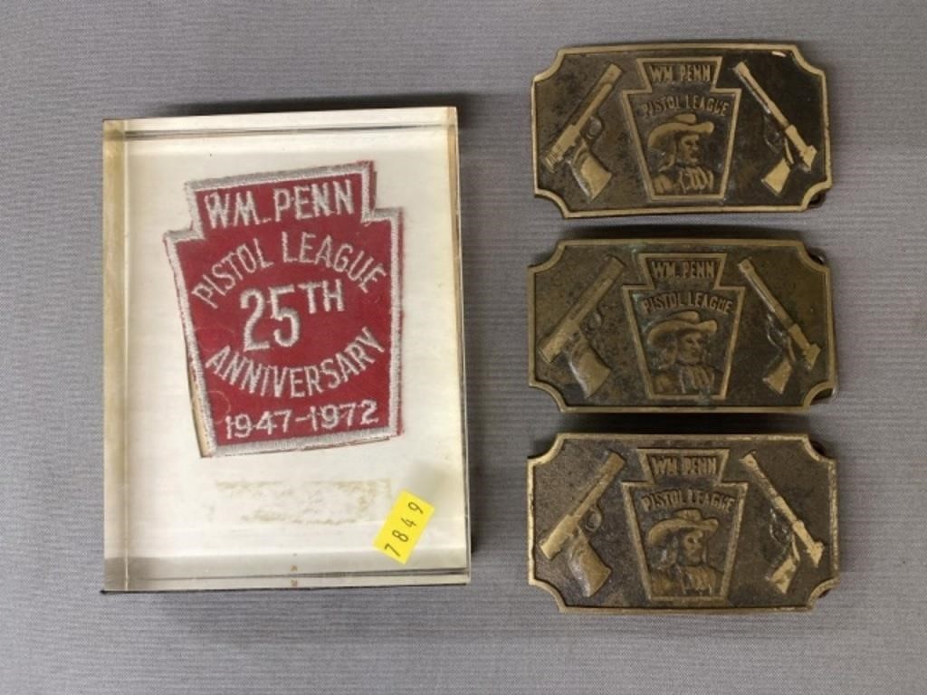 William Penn Pistol League Patch with Buckles