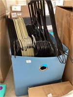 Fabric tote &group of hangers