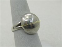 Sterling Silver Domed Round Ring, Sz. 7, 4.15gr.