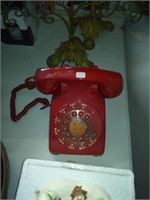 Vintage red AT&T rotary phone