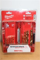 New Milwaukee 10pc Titanium Drill Bit Set