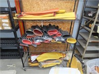 Shelf Lot of Rubber Gloves & Sleeves