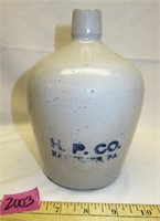 H P & Co Hawthorn, PA Stoneware Jug