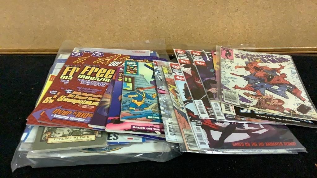 Various Comic books & cereal boxes