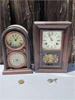 Ingraham and Thomas Spring Driven Shelf Clocks