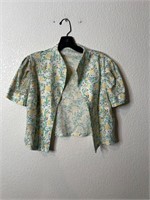 Vintage Cropped Overshirt Open Front