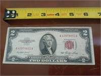 1953 RED SEAL TWO DOLLAR BILL